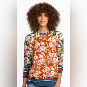 Johnny Was Floral Long Sleeve Top